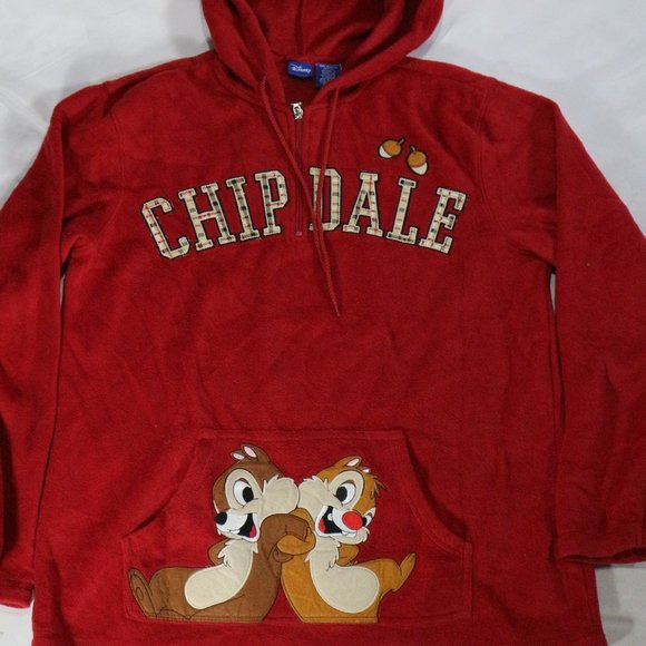 DISNEY Chip & Dale Fleece Hooded Pullover Sz MEDIUM - Picture 11 of 11